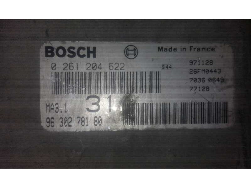Recambio de centralita motor uce para citroen saxo    |   0.99 - 0.03 | 1999 - 2003 referencia OEM IAM 0261204622 9630278180 