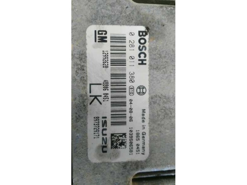 Recambio de centralita motor uce para opel astra h berlina enjoy   |   01.04 - 12.07 | 2004 - 2007 | 101 cv / 74 kw referencia O