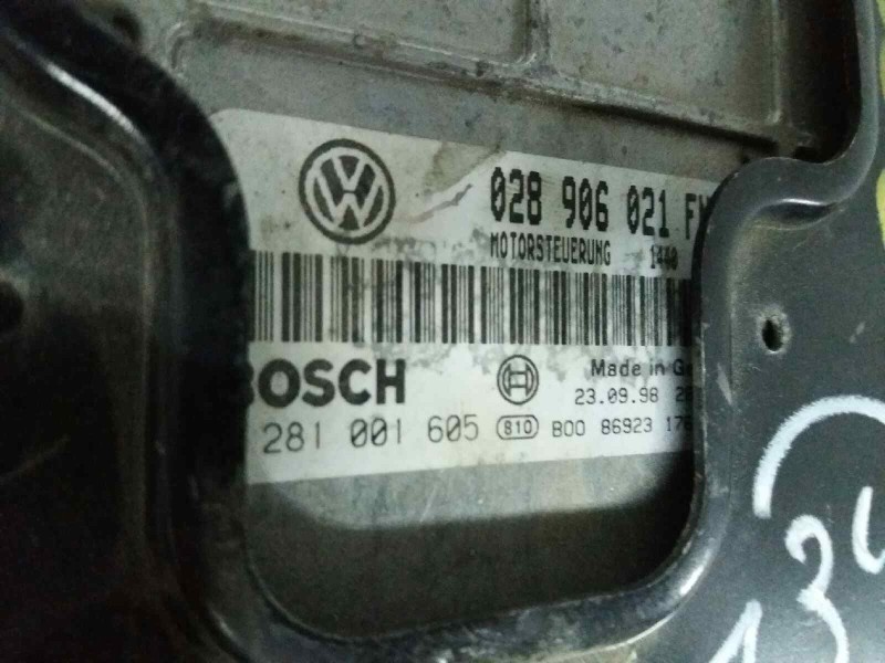 Recambio de centralita motor uce para seat toledo (1l)    |   0.91 - 0.99 | 1991 - 1999 referencia OEM IAM 028906021FN 028100160