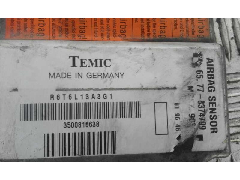 Recambio de centralita airbag para bmw serie 5 berlina (e39) 525tds   |   09.95 - 12.00 | 1995 - 2000 | 143 cv / 105 kw referenc