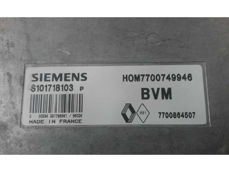 Recambio de centralita motor uce para renault 19 (b/c/l53)    |   0.92 - 0.96 | 1992 - 1996 referencia OEM IAM S101718103 770086