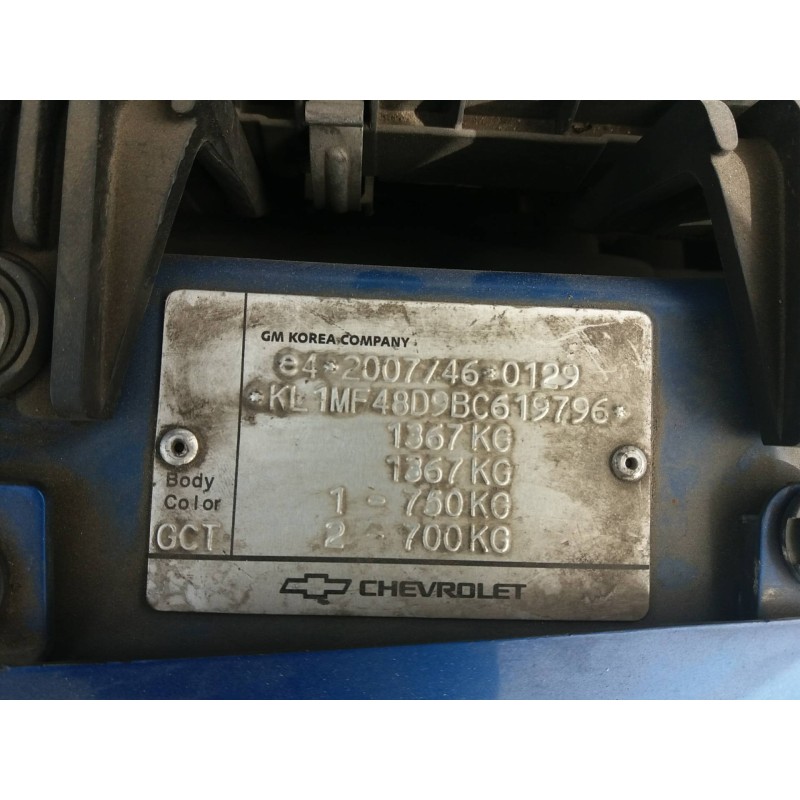 chevrolet spark 1.2 cat   |   0.09 - ... | 2009 | 82 cv / 60 kw del año 2009