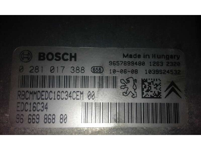 Recambio de centralita motor uce para citroen c3 business   |   04.10 - 12.11 | 2010 - 2012 | 68 cv / 50 kw referencia OEM IAM  