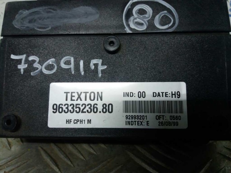 Recambio de centralita cierre para citroen xsara berlina 1.9d seduction   |   12.98 - 12.99 | 1998 - 1999 | 69 cv / 51 kw refere