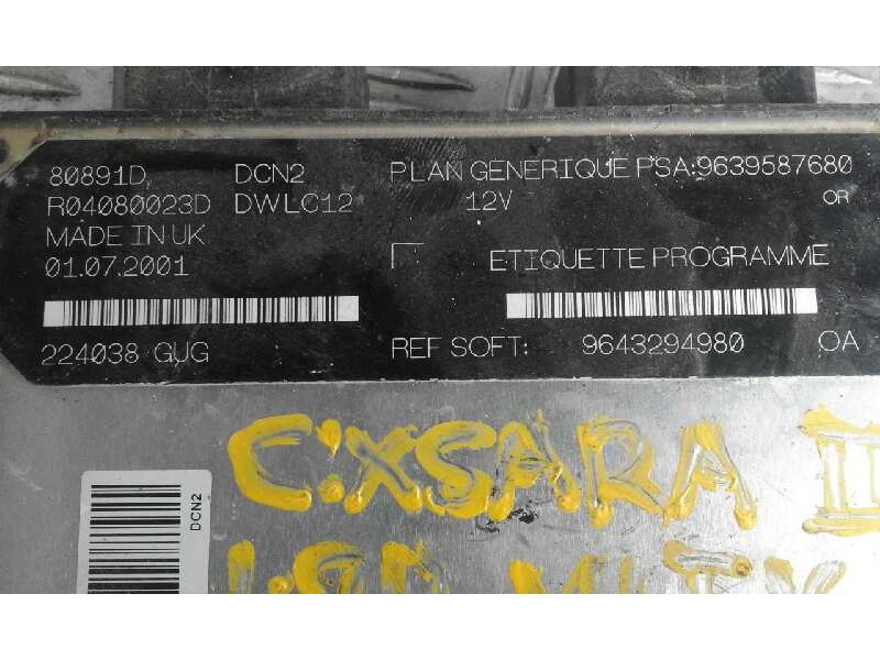 Recambio de centralita motor uce para  referencia OEM IAM 9643294980 R04080023D 