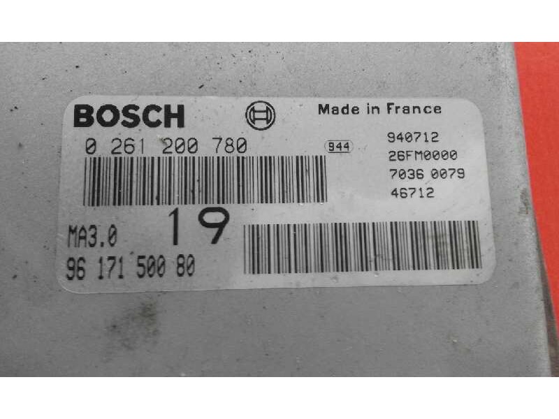 Recambio de centralita motor uce para  referencia OEM IAM 0261200780 9617150080 