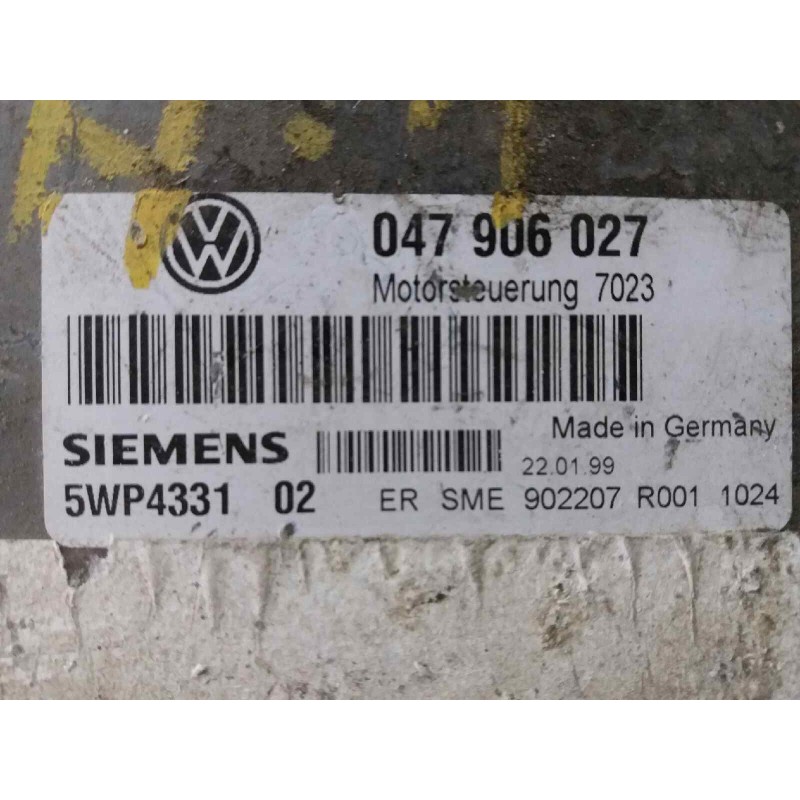 Recambio de centralita motor uce para seat toledo (1l) 1.6   |   0.91 - 0.99 | 1991 - 1999 | 101 cv / 74 kw referencia OEM IAM 0 Recambio de centralita motor uce para seat toledo (1l) 1.6   |   0.91 - 0.99 | 1991 - 1999 | 101 cv / 74 kw referencia OEM IAM 0