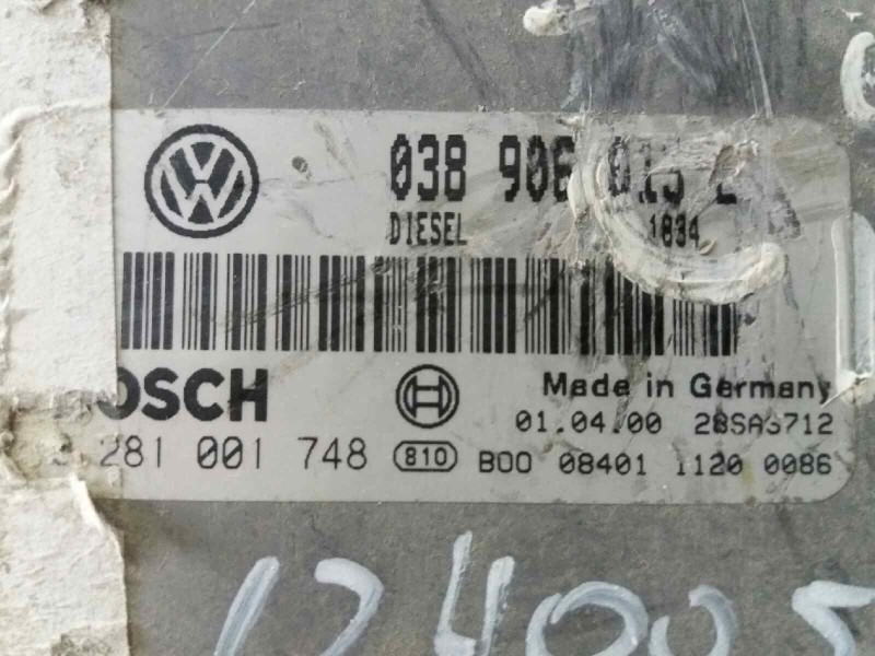 Recambio de centralita motor uce para seat arosa (6h1)    |   0.00 - 0.05 | 2000 - 2005 referencia OEM IAM 0281001748 038906013L