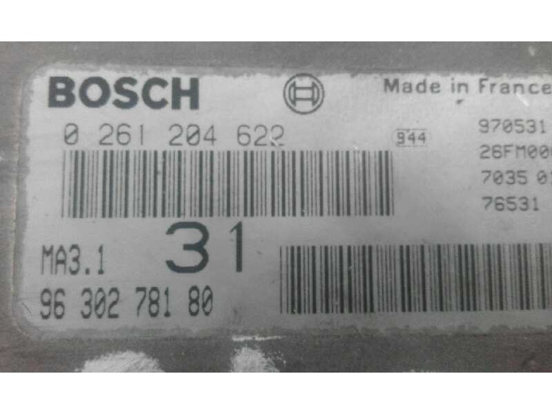 Recambio de centralita motor uce para peugeot 106 (s1) 1.4   |   0.91 - ... | 1991 | 75 cv / 55 kw referencia OEM IAM 0261204622 Recambio de centralita motor uce para peugeot 106 (s1) 1.4   |   0.91 - ... | 1991 | 75 cv / 55 kw referencia OEM IAM 0261204622