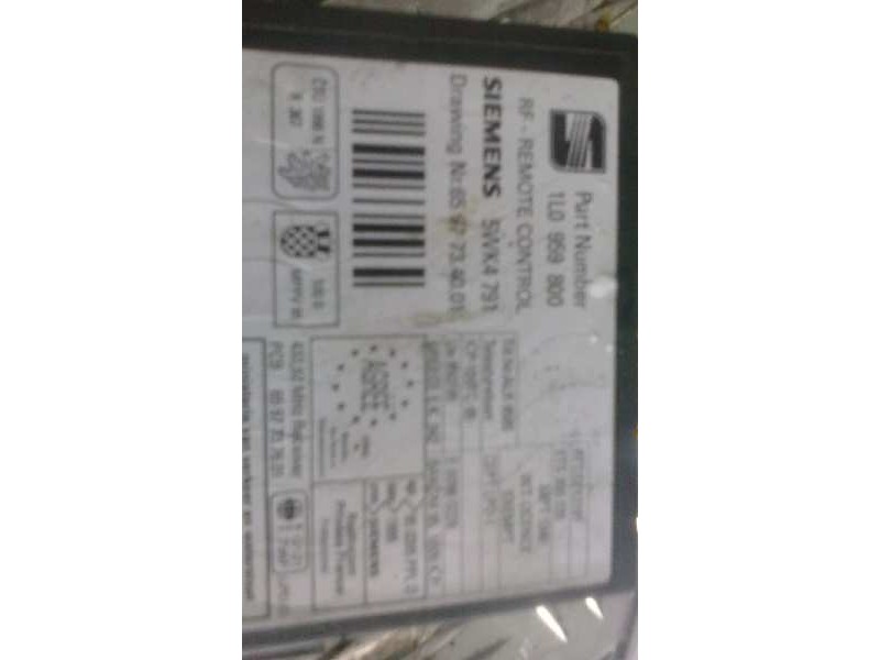 Recambio de centralita airbag para seat ibiza (6k) 1.9 tdi   |   0.93 - ... | 1993 | 90 cv / 66 kw referencia OEM IAM   