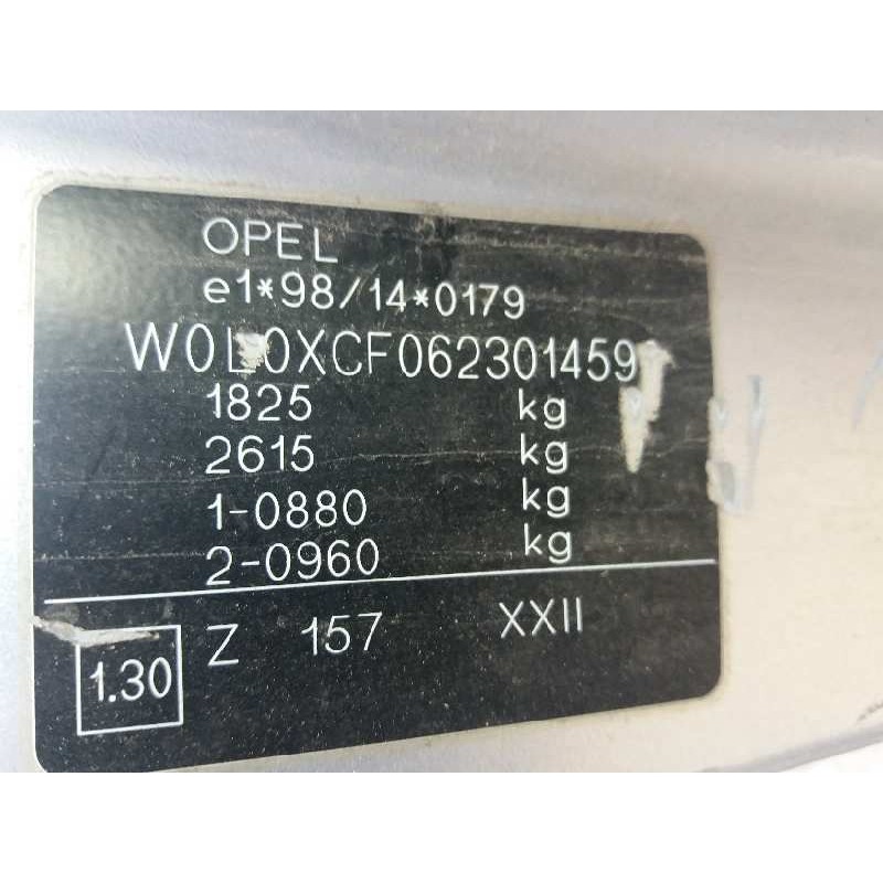 opel combo (corsa c) 1.7 16v di cat (y 17 dtl / lk8)   |   0.01 - ... | 2001 | 65 cv / 48 kw del año 2001