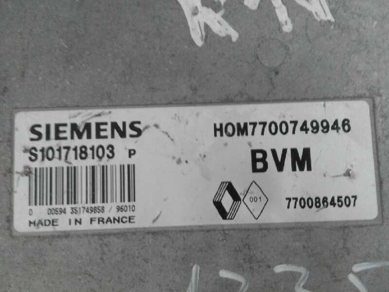 Recambio de centralita motor uce para renault 19 (b/c/l53)    |   0.92 - 0.96 | 1992 - 1996 referencia OEM IAM 7700748946 S10171 Recambio de centralita motor uce para renault 19 (b/c/l53)    |   0.92 - 0.96 | 1992 - 1996 referencia OEM IAM 7700748946 S10171