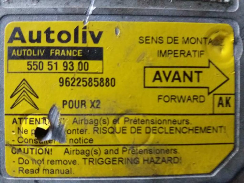 Recambio de centralita airbag para citroen xantia berlina 2.1 turbodiesel   |   0.97 - ... | 1997 | 109 cv / 80 kw referencia OE
