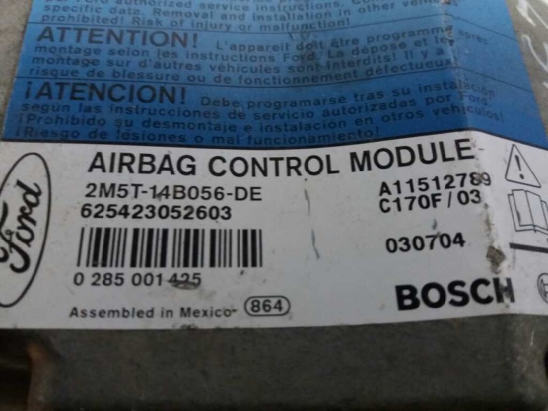 Recambio de centralita airbag para ford focus berlina (cak) trend   |   08.98 - 12.04 | 1998 - 2004 | 101 cv / 74 kw referencia 