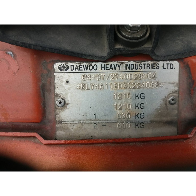 daewoo matiz 0.8 cat   |   0.97 - 0.04 | 1997 - 2004 | 52 cv / 38 kw del año 1997