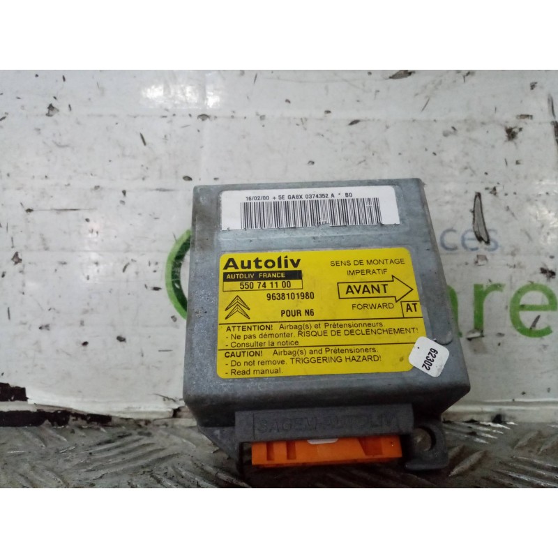 Recambio de centralita airbag para citroen xsara berlina 1.9 diesel   |   0.97 - ... | 1997 | 69 cv / 51 kw referencia OEM IAM 9