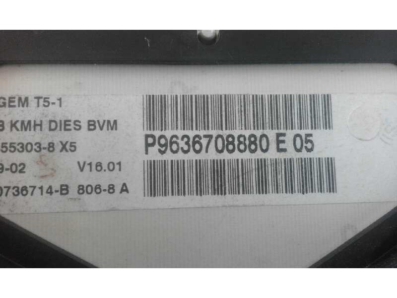 Recambio de cuadro instrumentos para peugeot 307 (s1) xr   |   04.01 - 12.04 | 2001 - 2004 | 90 cv / 66 kw referencia OEM IAM P9