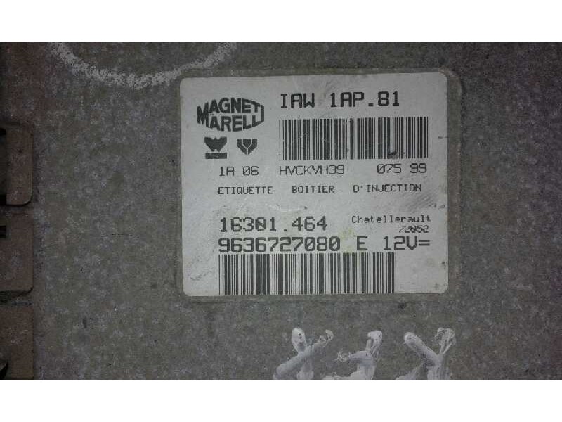 Recambio de centralita motor uce para peugeot 206 berlina 1.4   |   0.98 - ... | 1998 | 75 cv / 55 kw referencia OEM IAM IAW1AP8