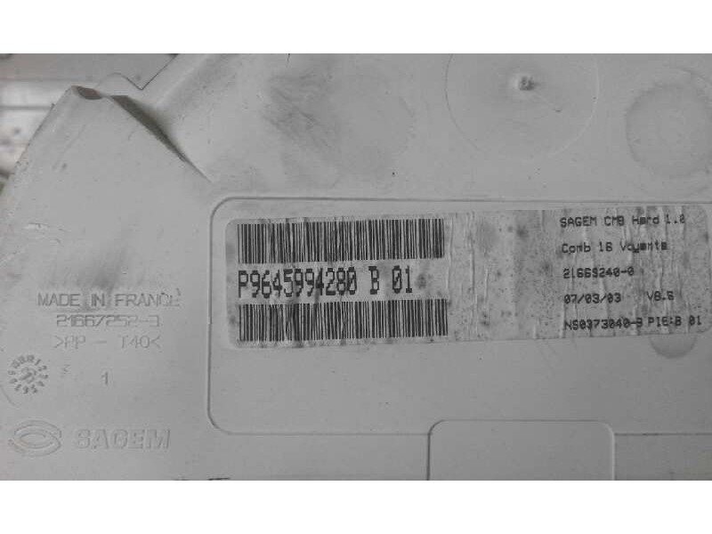 Recambio de cuadro instrumentos para citroen c3    |   0.02 - ... | 2002 referencia OEM IAM 9645994280B  