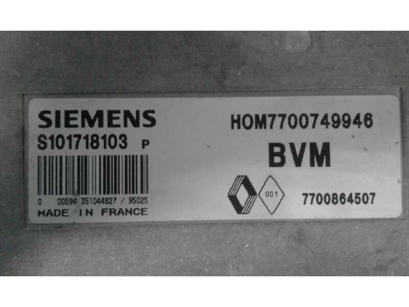 Recambio de centralita motor uce para renault 19 (b/c/l53)    |   0.92 - 0.96 | 1992 - 1996 referencia OEM IAM S111730119 770086