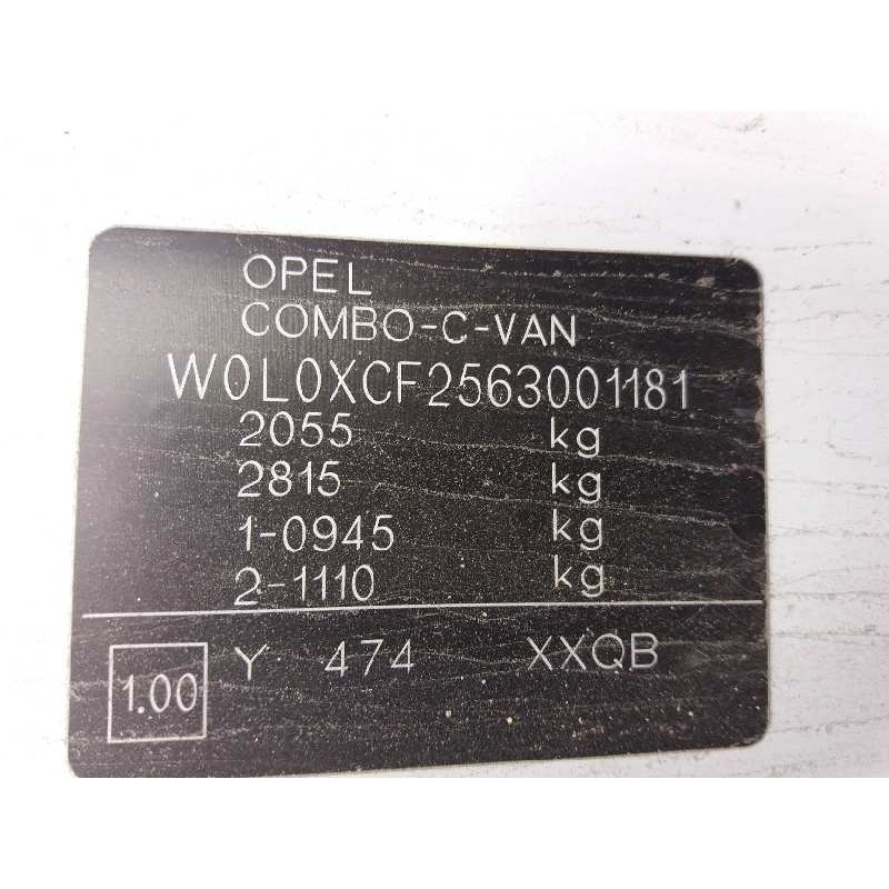 opel combo (corsa c) cargo   |   06.04 - 12.11 | 2004 - 2011 | 101 cv / 74 kw del año 2004