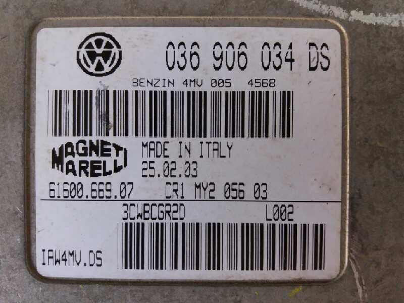 Recambio de centralita motor uce para seat leon (1m1) stella   |   11.99 - 12.05 | 1999 - 2005 | 105 cv / 77 kw referencia OEM I