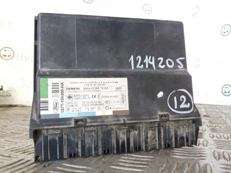 Recambio de modulo electronico para ford mondeo berlina (ge) ghia   |   09.00 - 12.02 | 2000 - 2002 | 116 cv / 85 kw referencia 