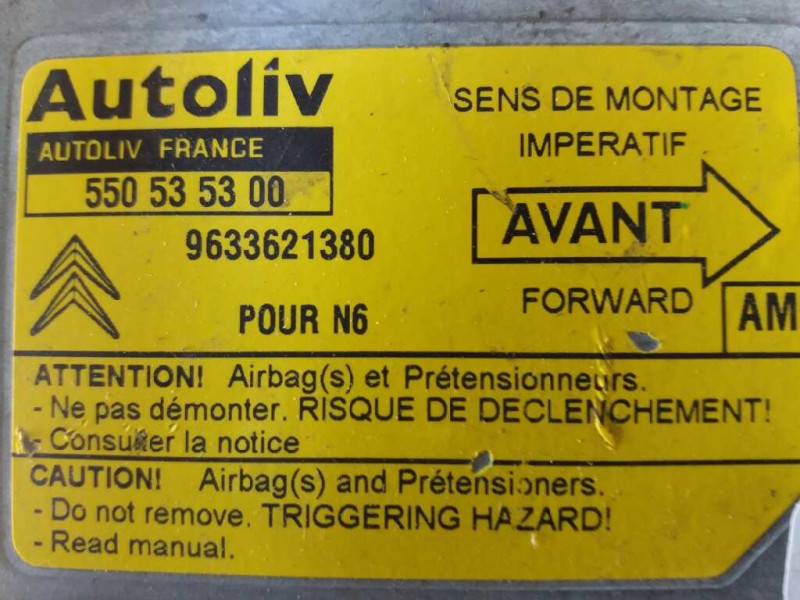 Recambio de centralita airbag para citroen xsara berlina 1.9 diesel   |   0.97 - 0.05 | 1997 - 2005 | 69 cv / 51 kw referencia O
