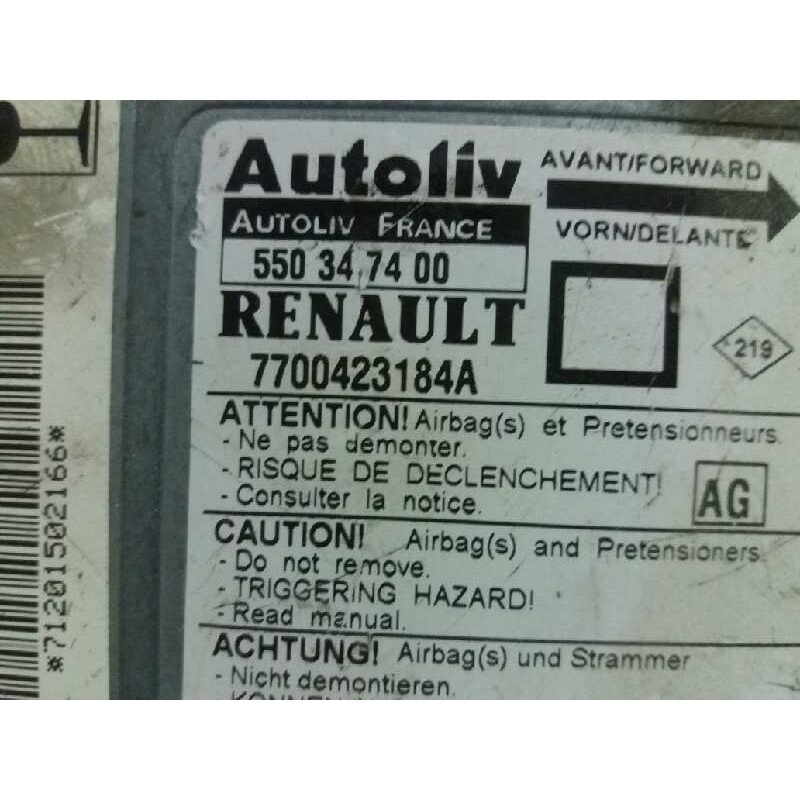 Recambio de centralita airbag para renault megane i berlina hatchback (ba0) 1.4   |   0.95 - ... | 1995 | 75 cv / 55 kw referenc