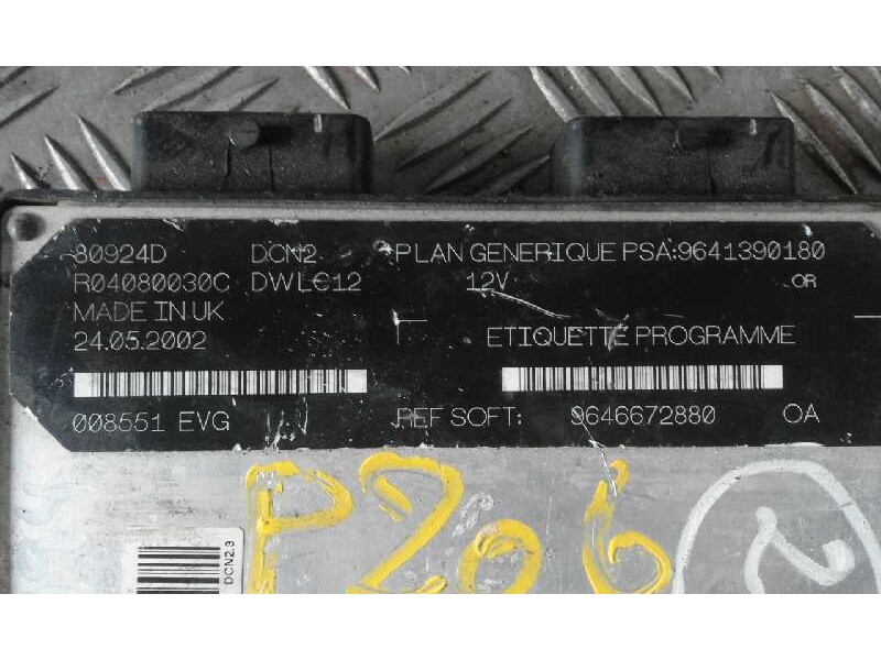 Recambio de centralita motor uce para peugeot 206 berlina xt   |   12.98 - 12.02 | 1998 - 2002 | 69 cv / 51 kw referencia OEM IA