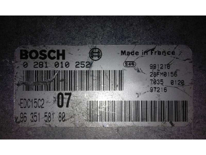 Recambio de centralita motor uce para  referencia OEM IAM 0281010252 9635158180 