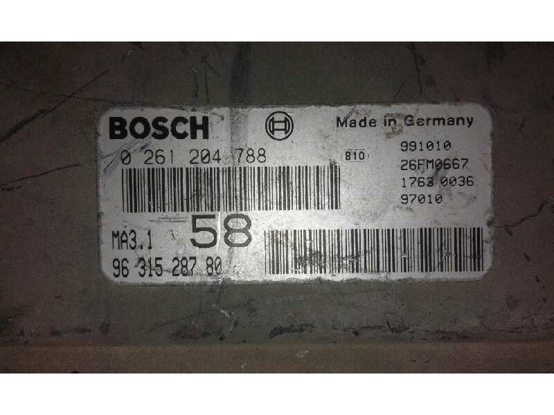 Recambio de centralita motor uce para peugeot 106 (s2) kid   |   02.96 - 12.96 | 1996 | 60 cv / 44 kw referencia OEM IAM 0261204