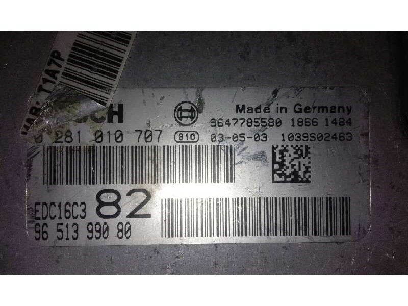 Recambio de centralita motor uce para peugeot 206 berlina e-music   |   01.04 - 12.05 | 2004 - 2005 | 68 cv / 50 kw referencia O