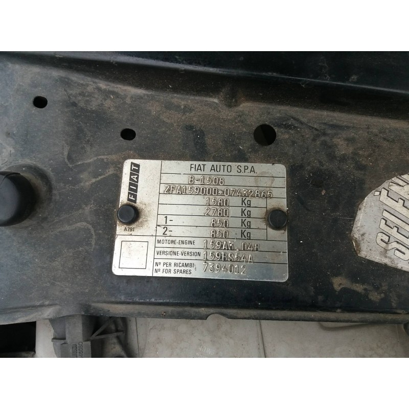 fiat tempra berlina (159) 1.6 cat   |   0.90 - 0.96 | 1990 - 1996 | 78 cv / 57 kw del año 1990