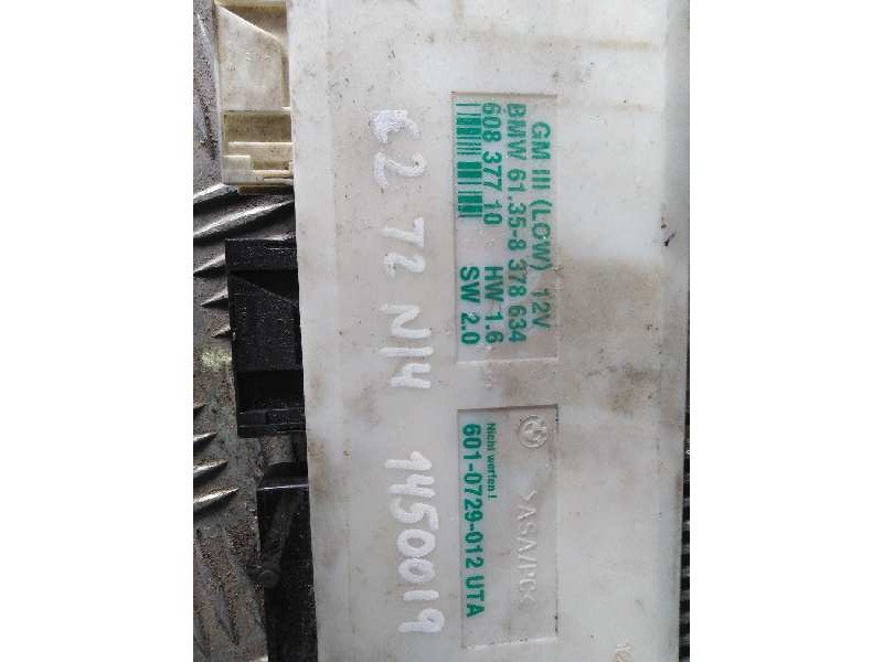 Recambio de modulo electronico para bmw serie 5 berlina (e39) 525td   |   09.95 - 12.00 | 1995 - 2000 | 116 cv / 85 kw referenci Recambio de modulo electronico para bmw serie 5 berlina (e39) 525td   |   09.95 - 12.00 | 1995 - 2000 | 116 cv / 85 kw referenci