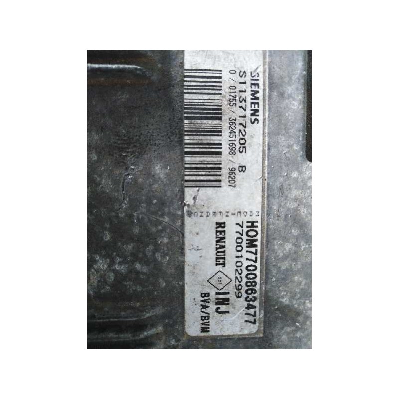 Recambio de centralita motor uce para renault laguna ii (bg0)    |   0.01 - 0.07 | 2001 - 2007 referencia OEM IAM S113717205B HO