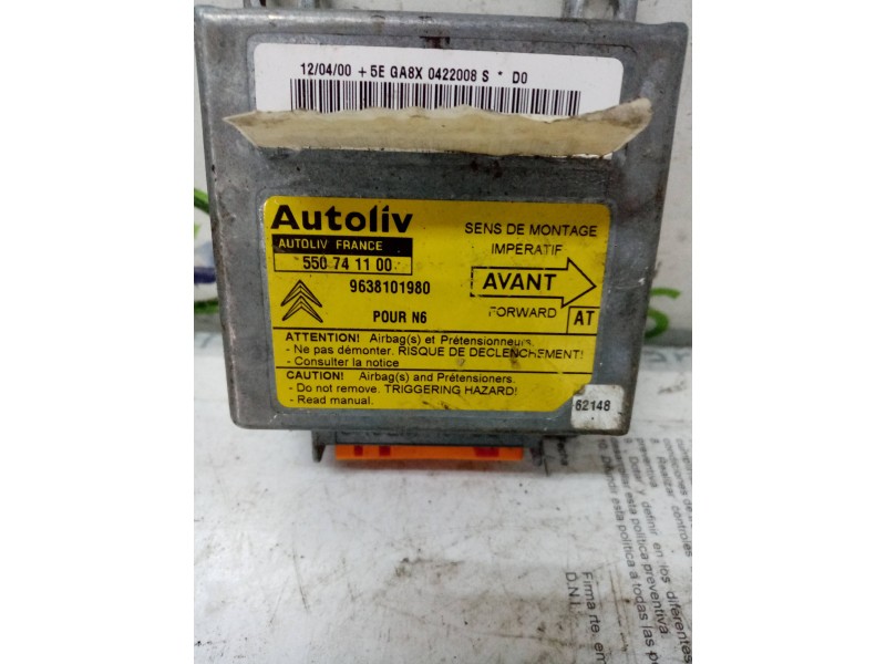Recambio de centralita airbag para citroen xsara berlina 1.6   |   0.97 - 0.05 | 1997 - 2005 | 88 cv / 65 kw referencia OEM IAM 