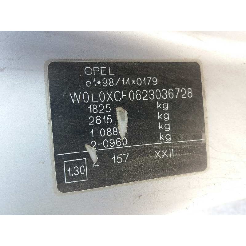 opel combo (corsa c) familiar   |   01.03 - 12.04 | 2003 - 2004 | 65 cv / 48 kw del año 2003