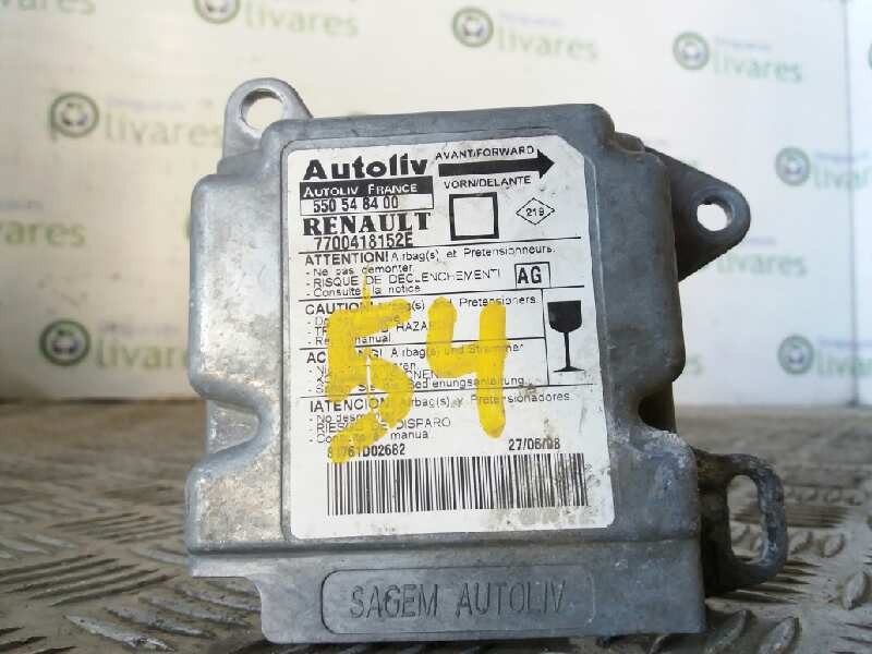 Recambio de centralita airbag para renault megane i classic (la0)    |   0.96 - 0.01 | 1996 - 2001 referencia OEM IAM 550548400 
