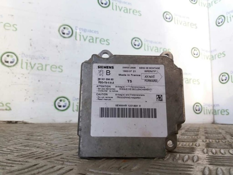 Recambio de centralita airbag para peugeot 307 (s1) xr   |   04.01 - 12.04 | 2001 - 2004 | 90 cv / 66 kw referencia OEM IAM 9650