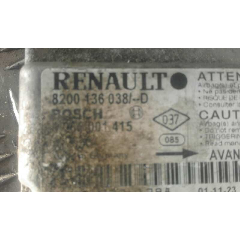 Recambio de centralita airbag para renault clio ii fase ii (b/cb0) expression   |   0.01 - ... | 2001 | 75 cv / 55 kw referencia