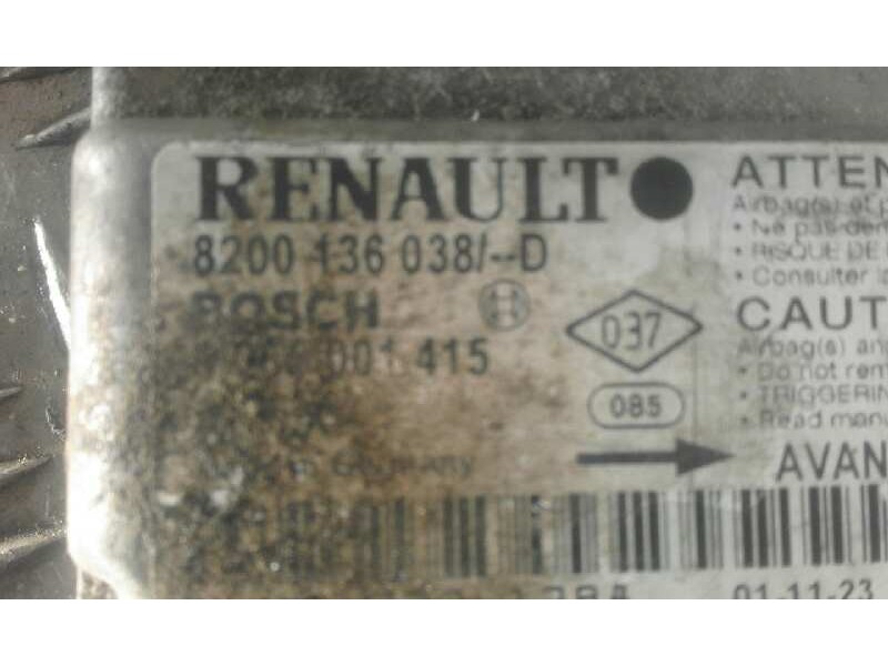 Recambio de centralita airbag para renault clio ii fase ii (b/cb0) expression   |   0.01 - ... | 2001 | 75 cv / 55 kw referencia