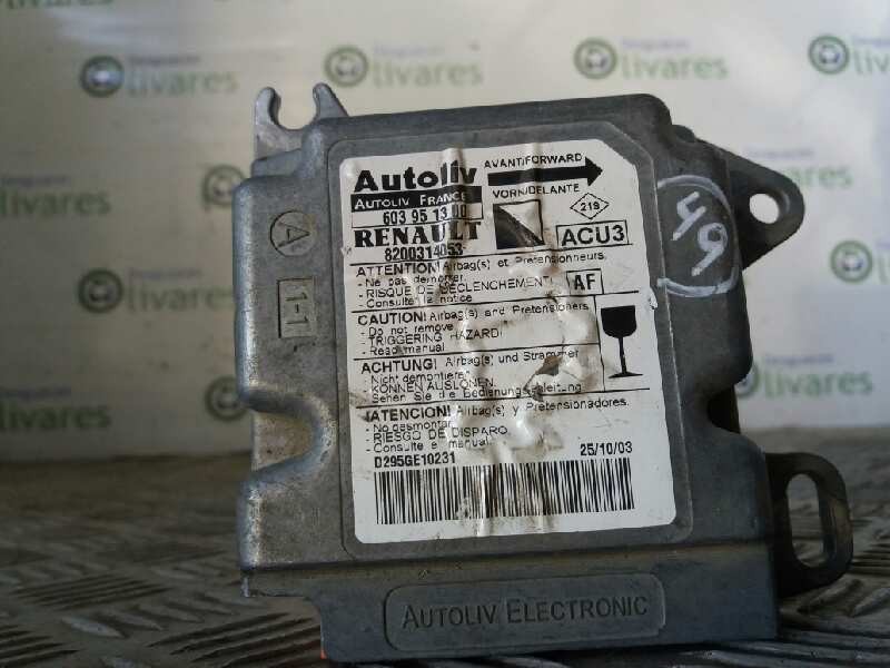 Recambio de centralita airbag para renault kangoo (f/kc0) privilege   |   03.03 - 12.05 | 2003 - 2005 | 65 cv / 48 kw referencia Recambio de centralita airbag para renault kangoo (f/kc0) privilege   |   03.03 - 12.05 | 2003 - 2005 | 65 cv / 48 kw referencia