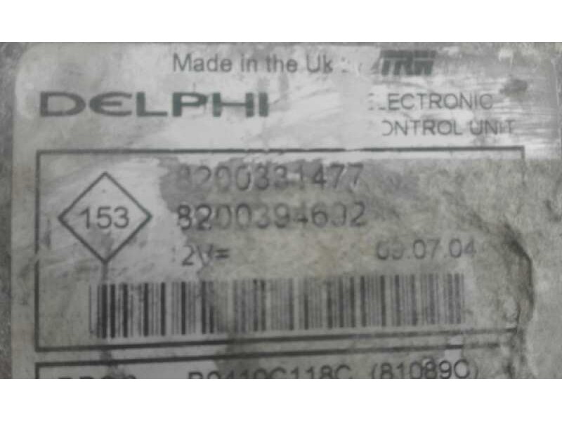 Recambio de centralita motor uce para renault kangoo (f/kc0) privilege   |   03.03 - 12.05 | 2003 - 2005 | 65 cv / 48 kw referen Recambio de centralita motor uce para renault kangoo (f/kc0) privilege   |   03.03 - 12.05 | 2003 - 2005 | 65 cv / 48 kw referen