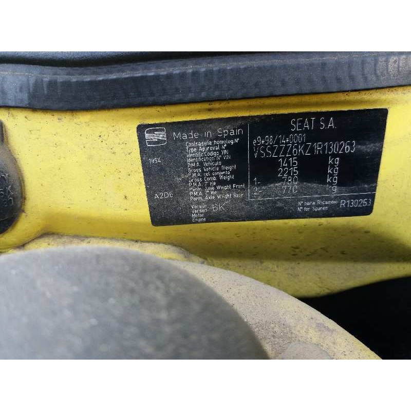 seat ibiza (6k1) 1.4   |   0.99 - ... | 1999 | 60 cv / 44 kw del año 1999