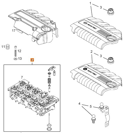 5607142 CULASSE DU MOTEUR / 5607265 / 5607156 / 2320430 POUR OPEL VECTRA C Z02 - Photo 2/10